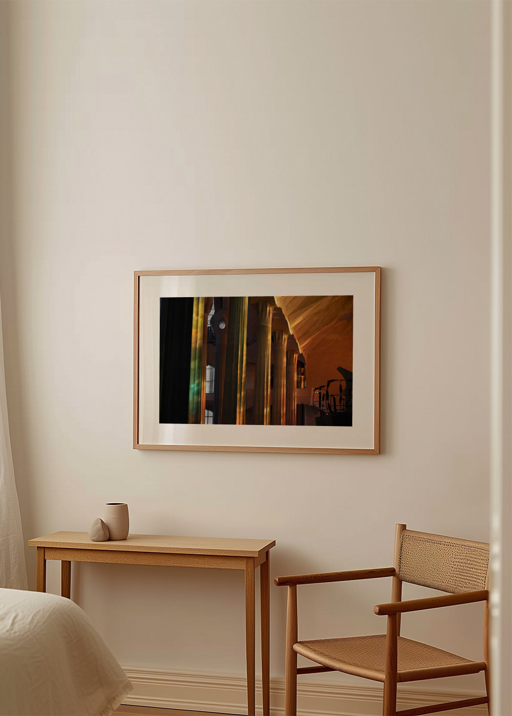 Golden Nave - Framed poster in an interior