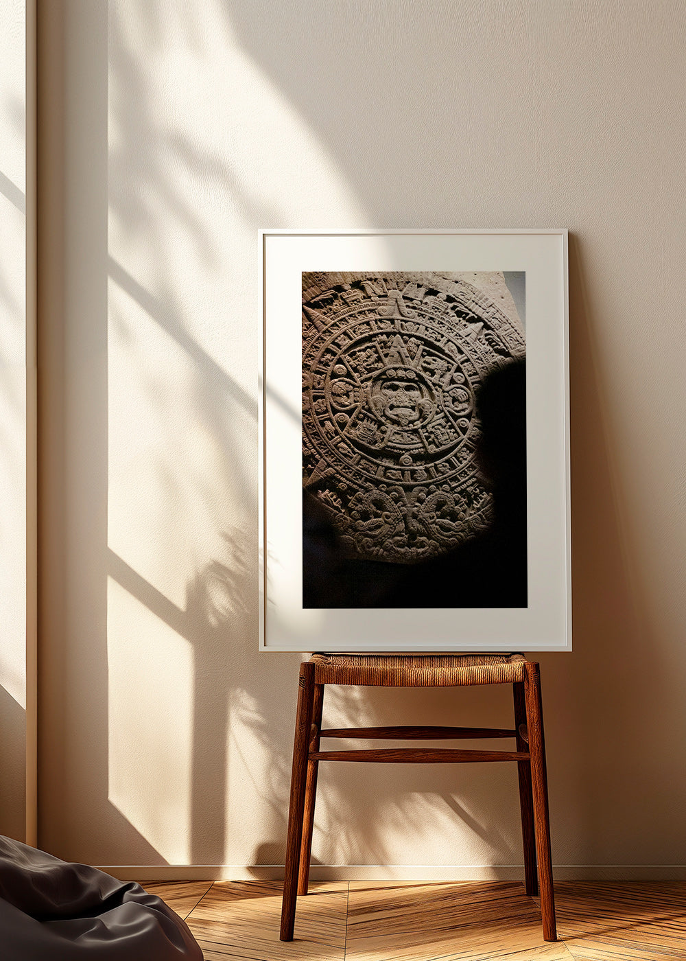 Fotografie des aztekischen Kalenders aus Stein