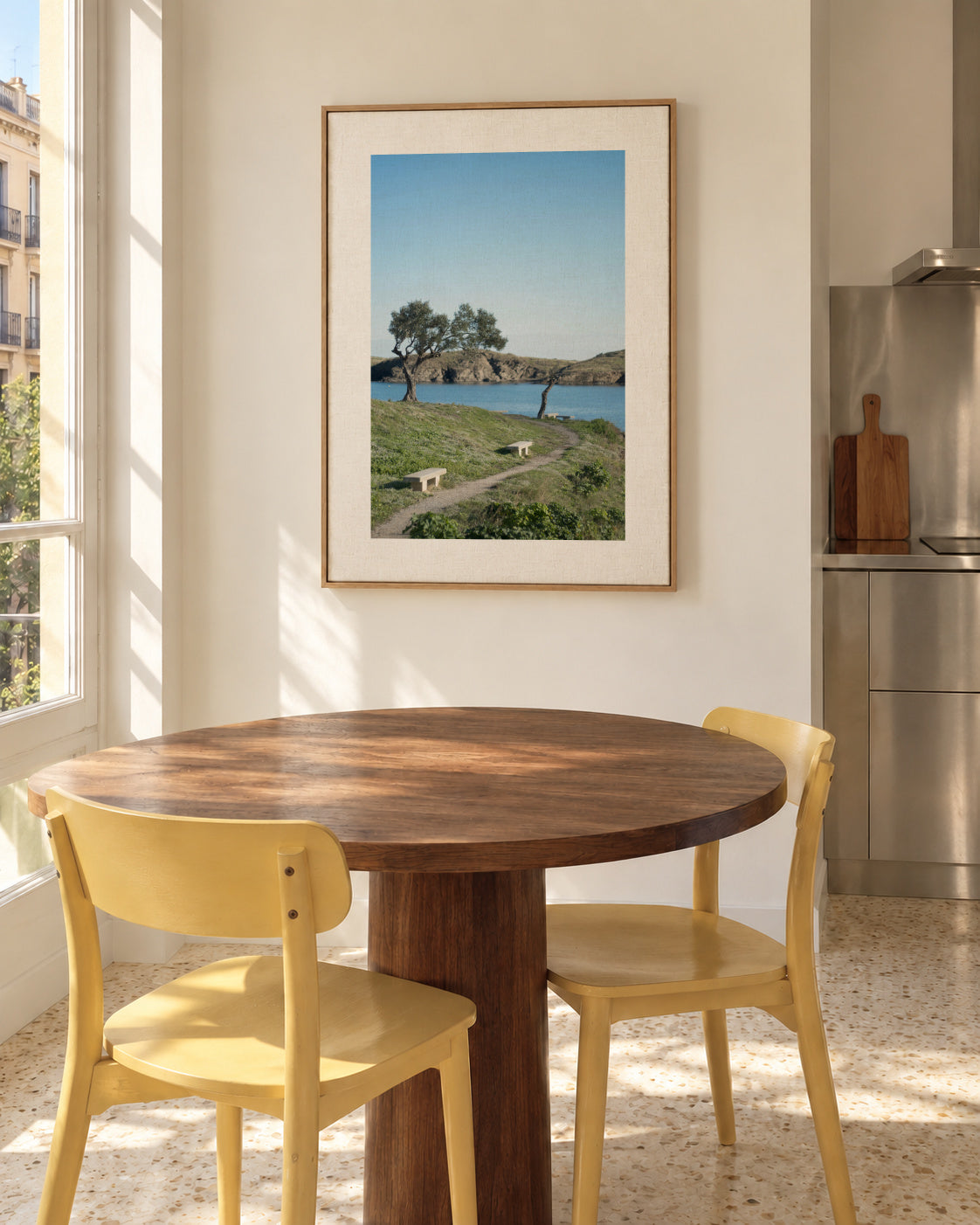 Coastal Path - Framed canvas in an interior