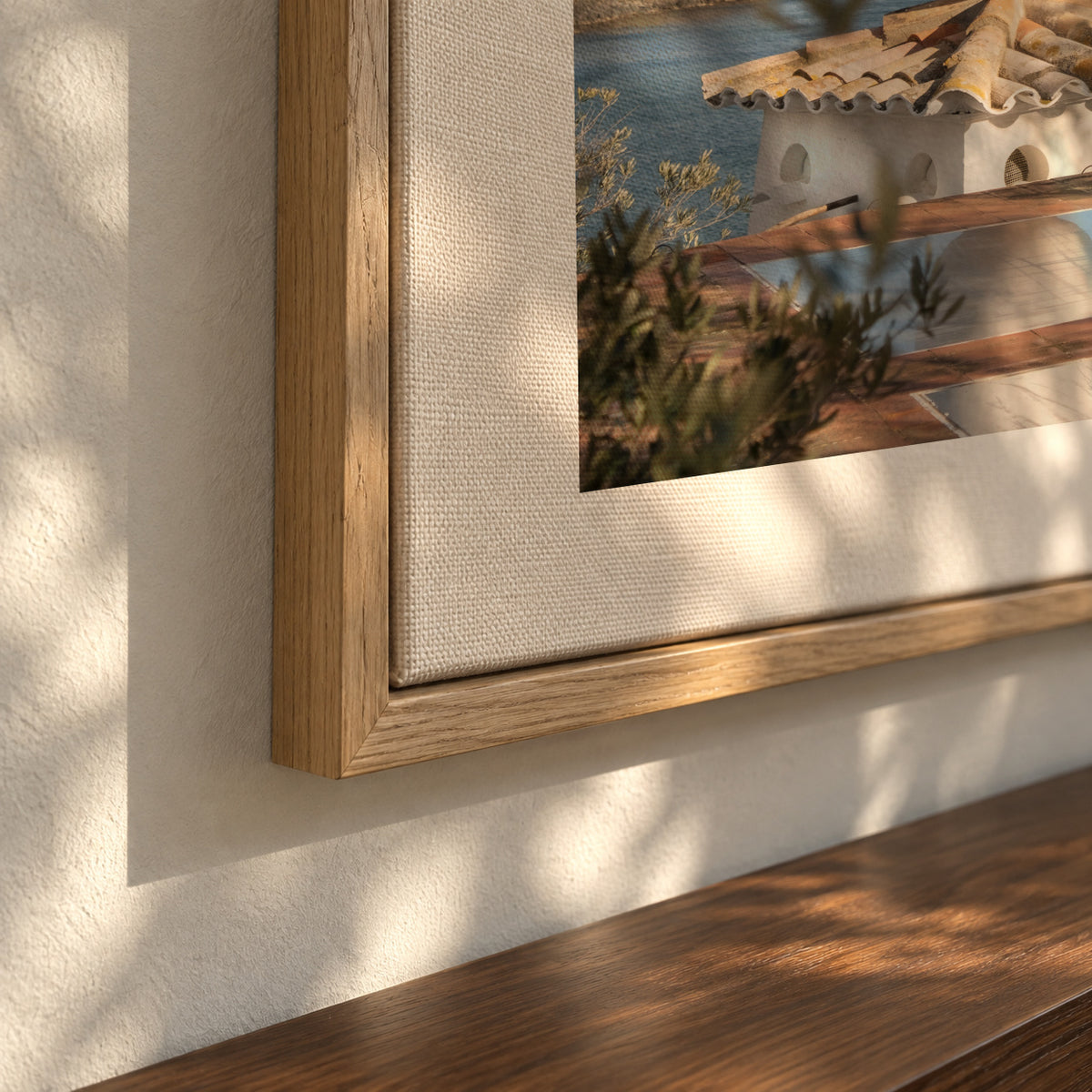 The White Egg - Framed canvas detail