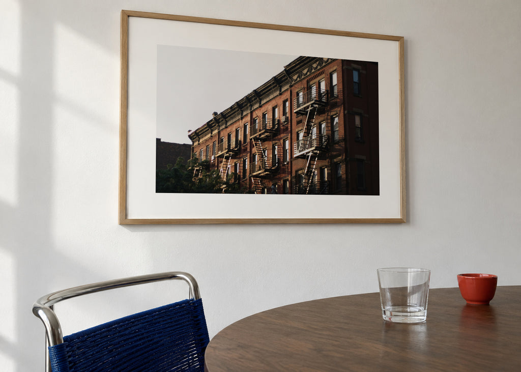 New York Brownstone - Framed poster in an interior