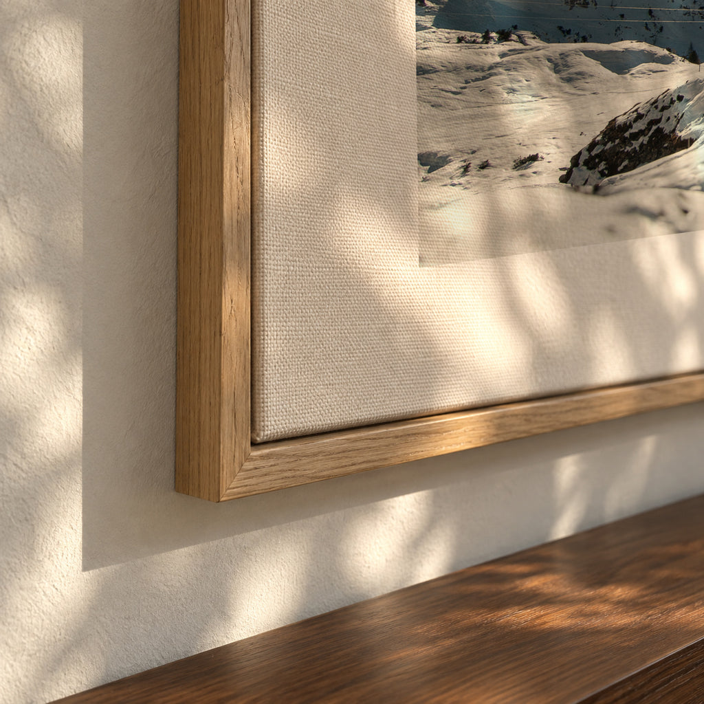 Alpine Sun - Framed canvas detail