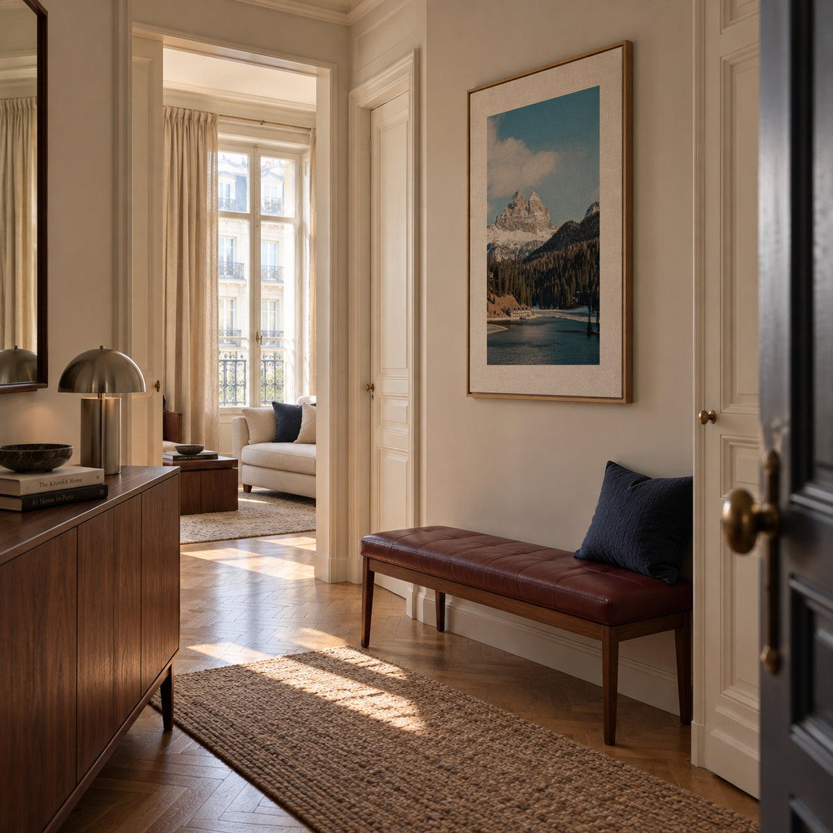 Lake Peaks - Framed canvas in an interior