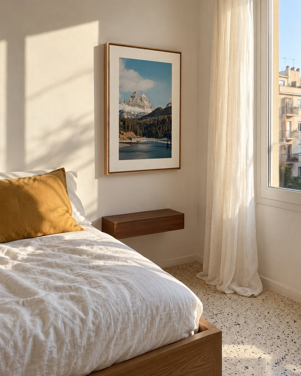 Lake Peaks - Framed canvas in an interior