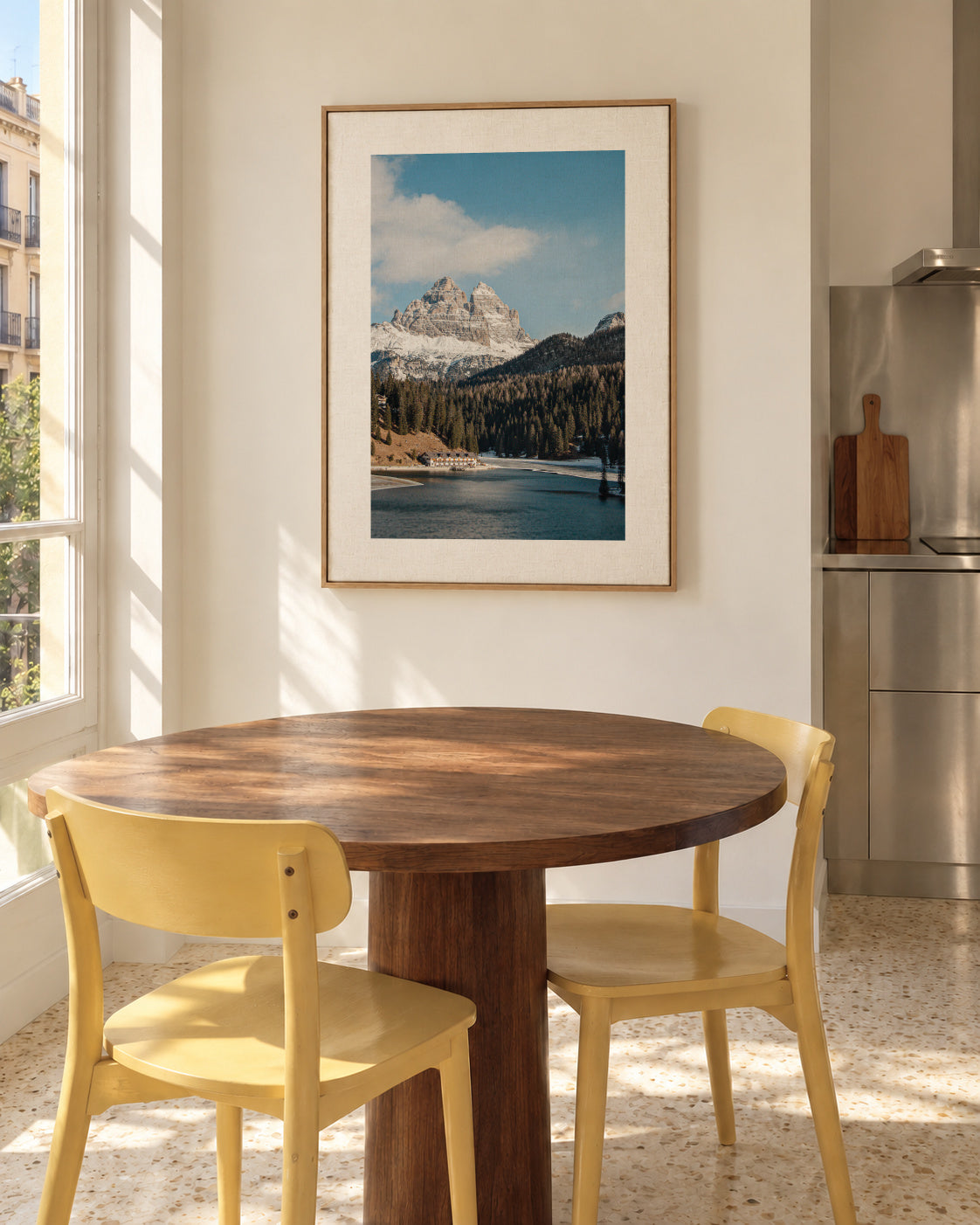 Lake Peaks - Framed canvas in an interior