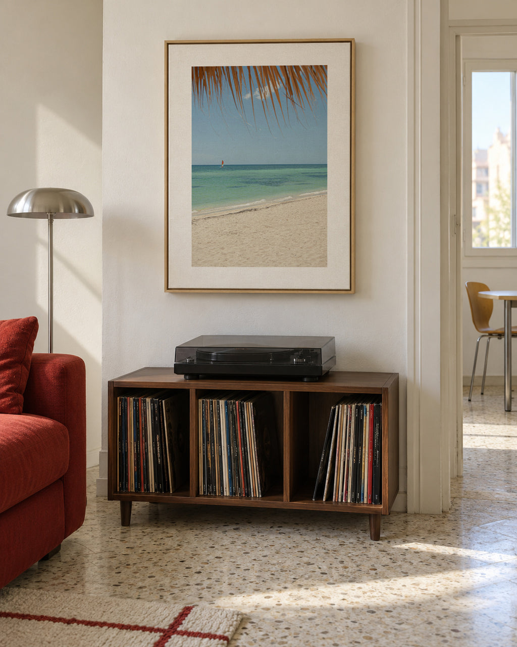 Caribbean Shore - Framed canvas in an interior