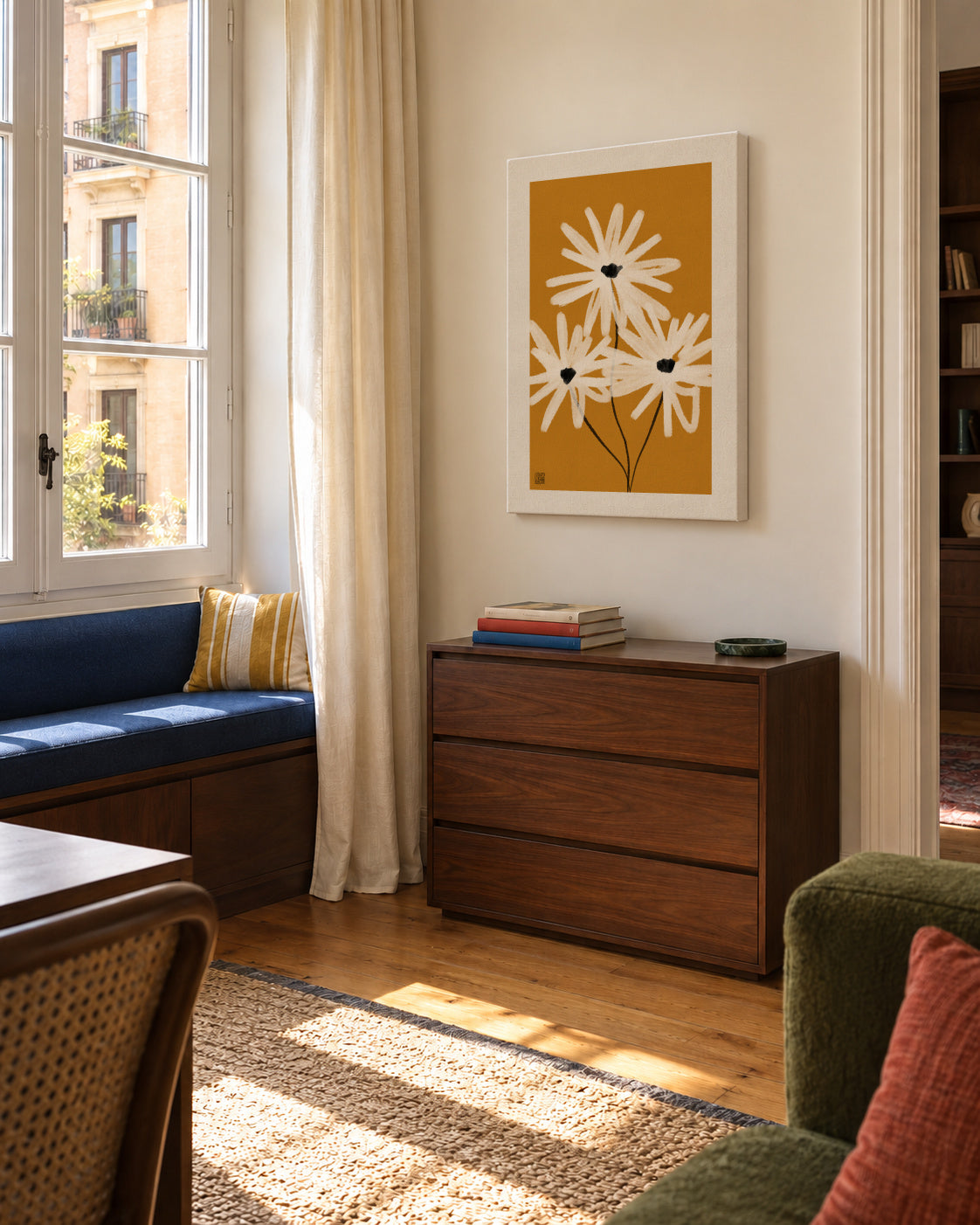 Wild Meadow Song III - Unframed canvas in an interior