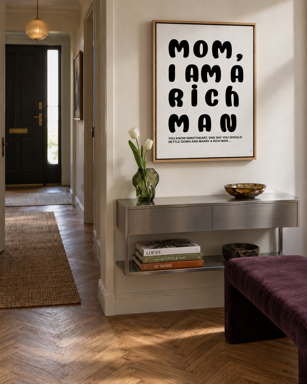 RICH MAN - Framed canvas in an interior