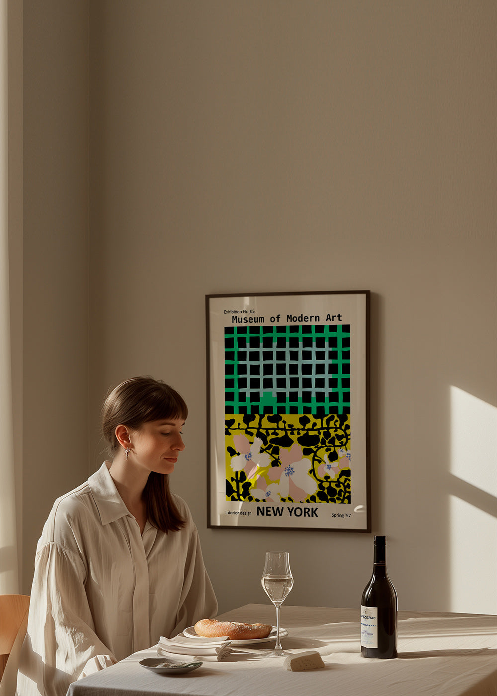 Cuadro de ciudades: póster tipográfico New York con motivos florales – Product3