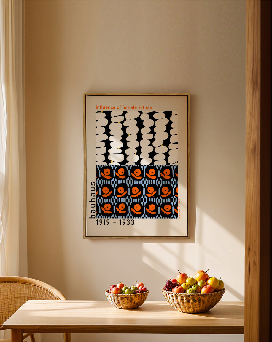 Bauhaus Female Artists - Framed canvas in an interior
