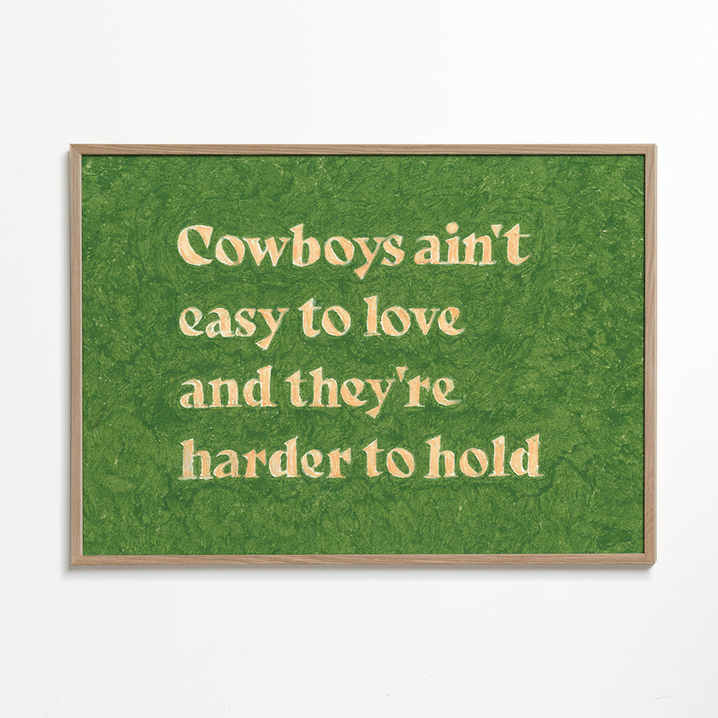 Cuadro vintage con tipografía y cita country – Oak Frame