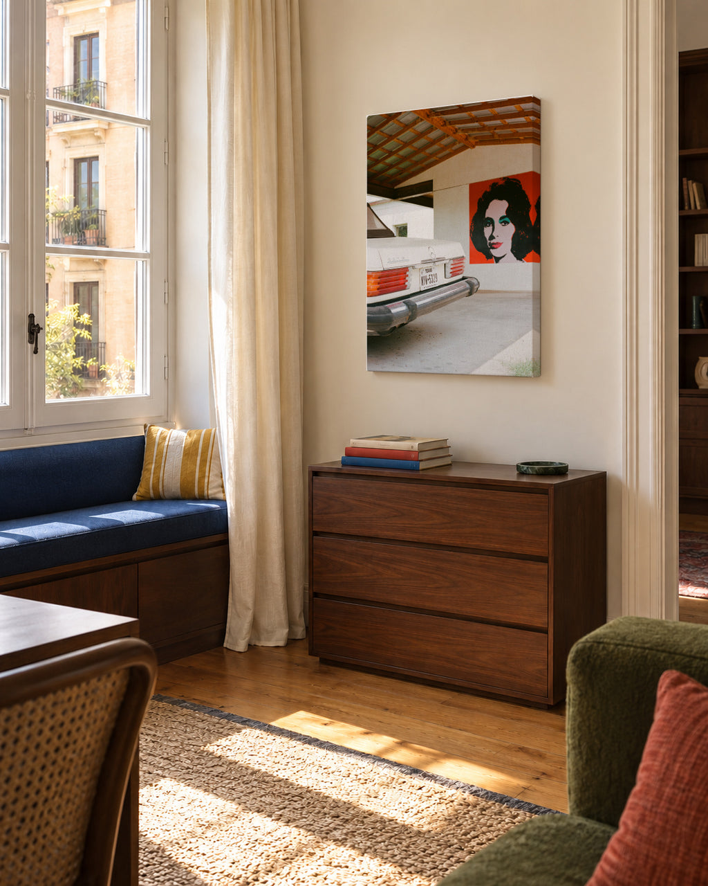 Marfa Texas - Unframed canvas in an interior