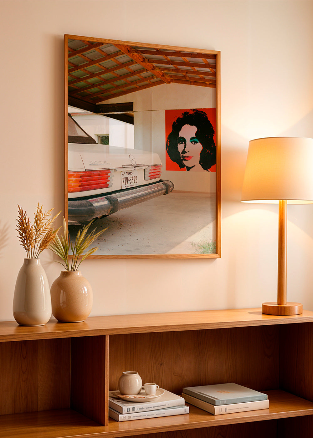 Fotografía de coche clásico y retrato mural – Product1