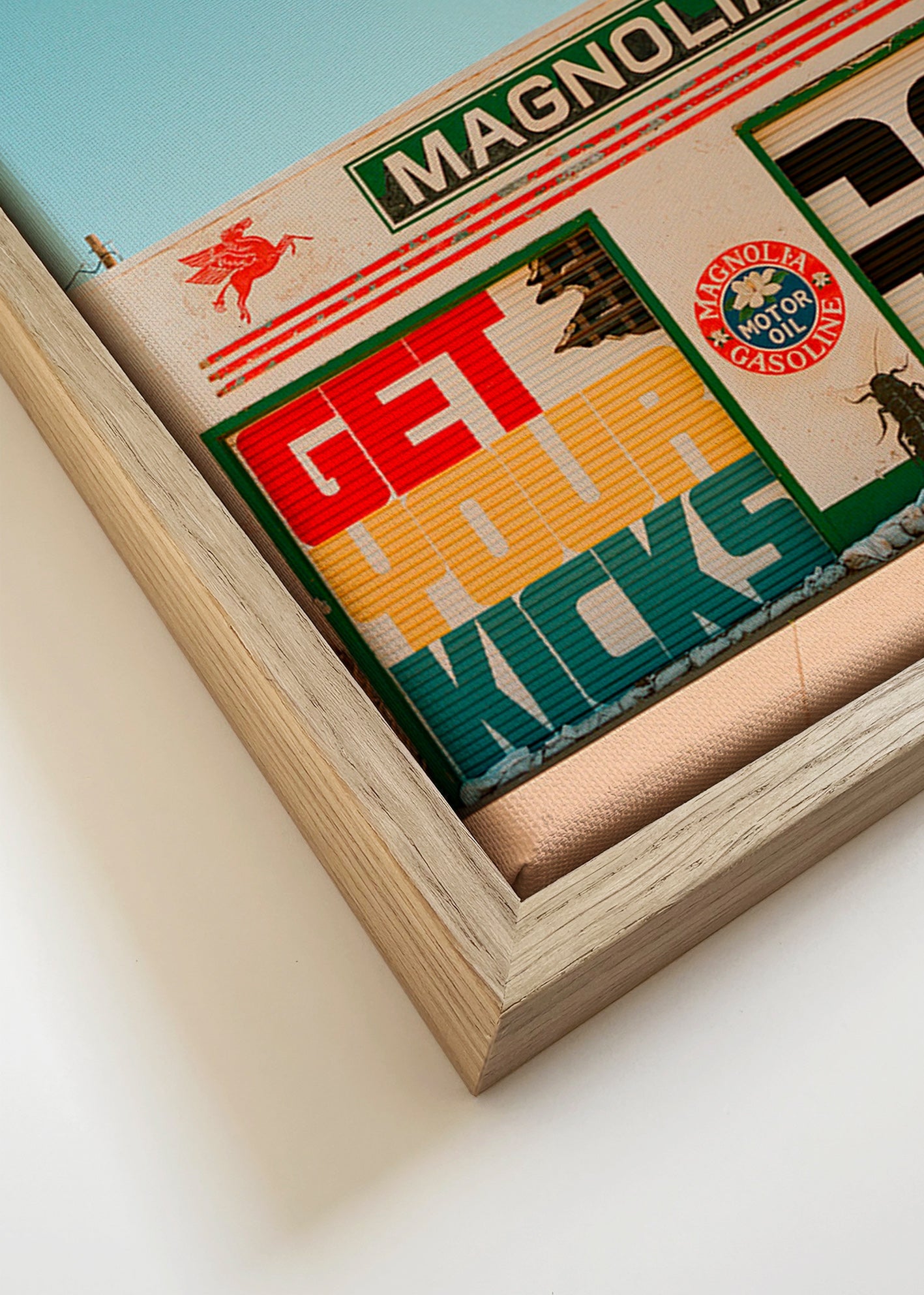 Cuadro de ciudades Route 66, mural fotográfico – Canvas detail