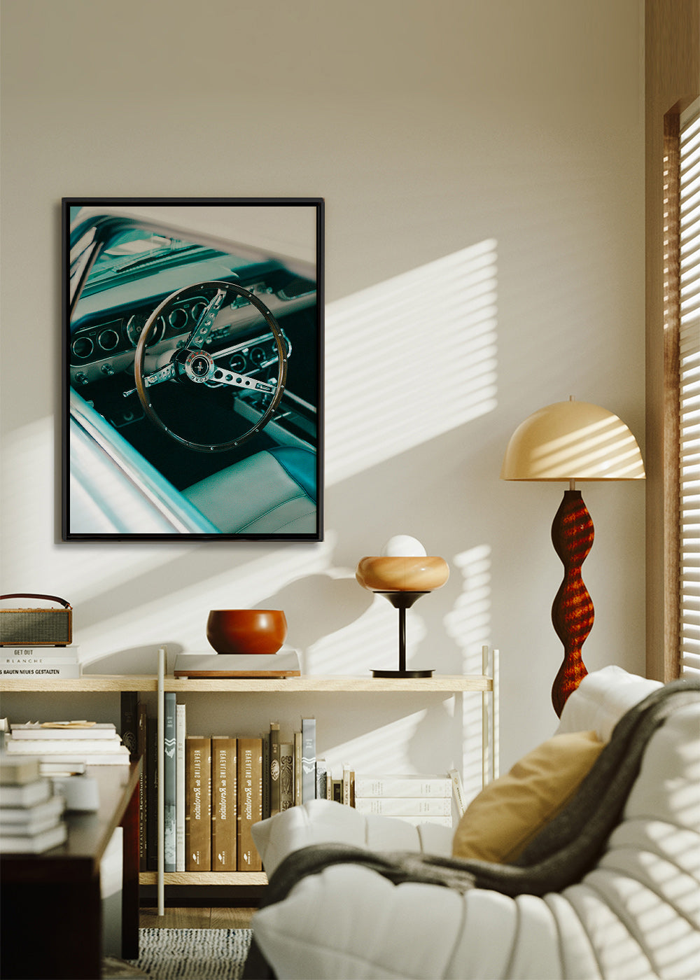 Cuadro vintage con volante clásico en primer plano – Canvas1