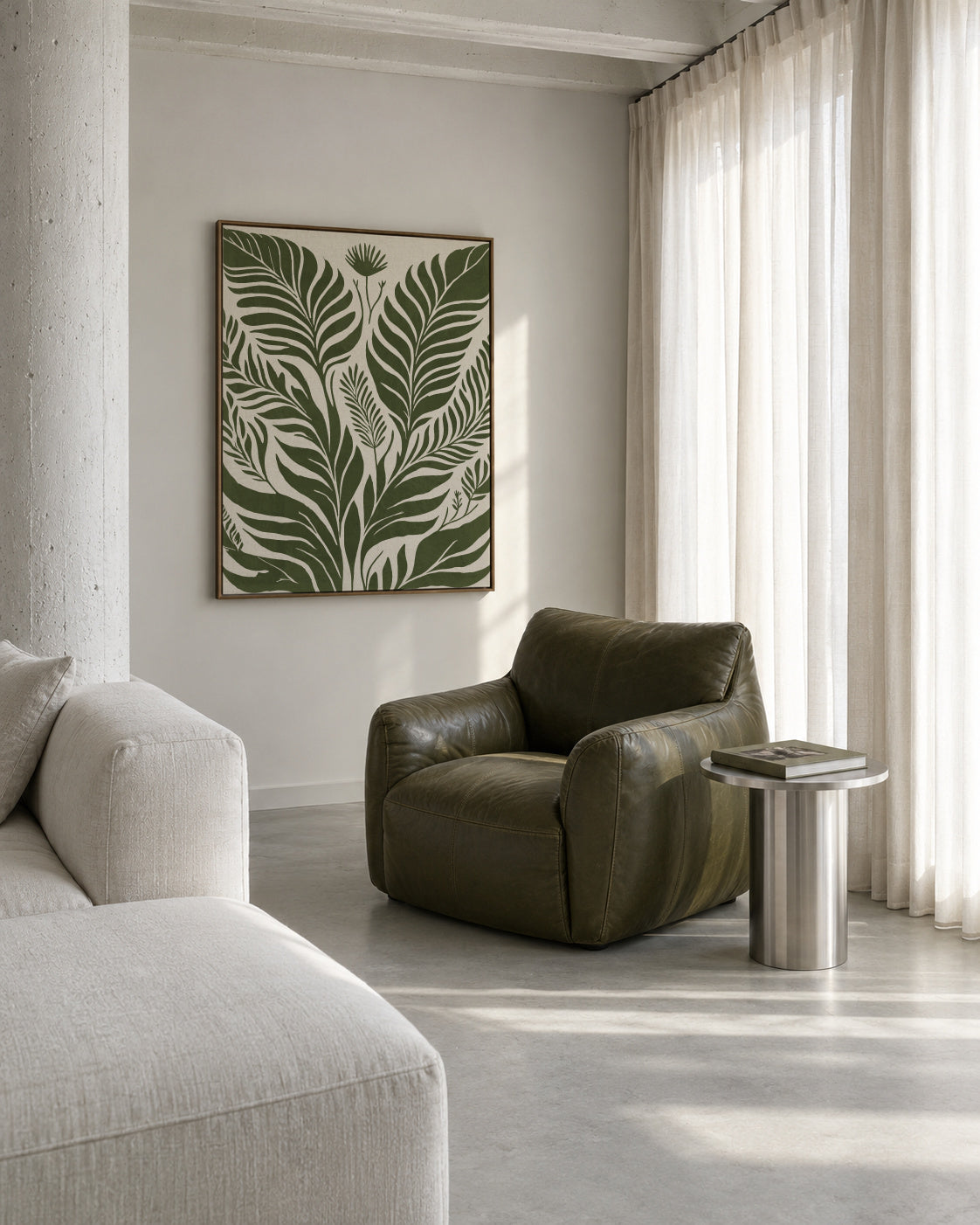 Botanical Bliss - Framed canvas in an interior