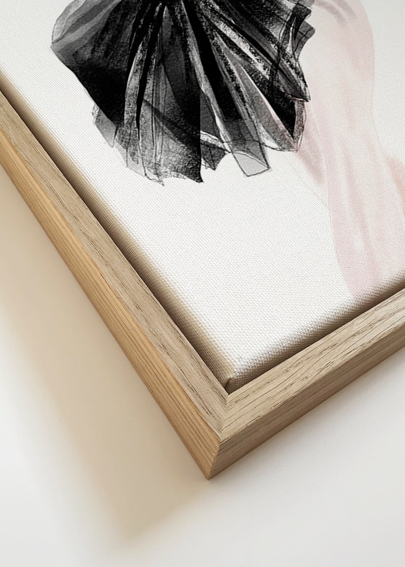 Fotografía de bailarina en tutu negro – Canvas detail