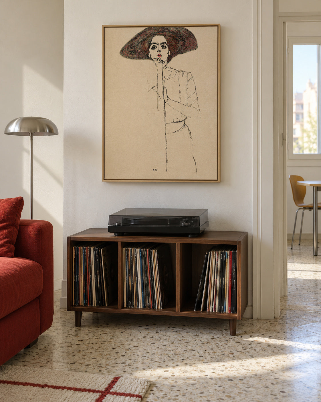 Portrait of a Woman 1910 - Framed canvas in an interior
