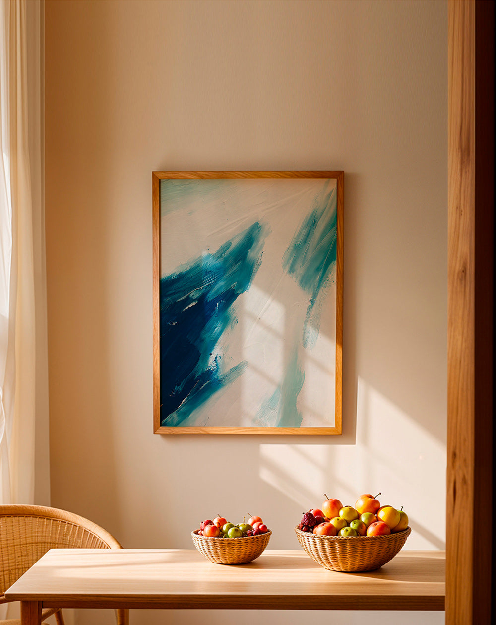 Cuadro abstracto pinceladas azules – Product2