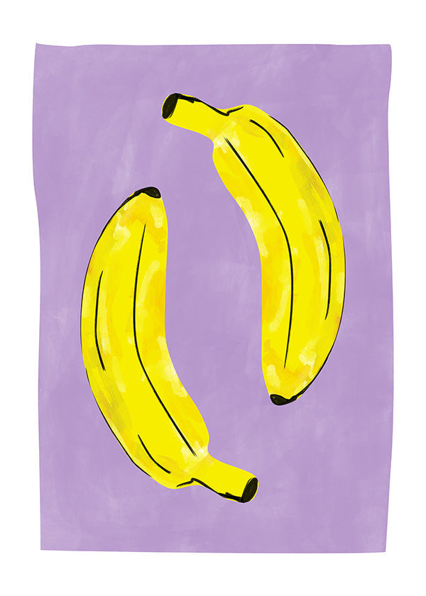 Cuadro de cocina con plátanos amarillos