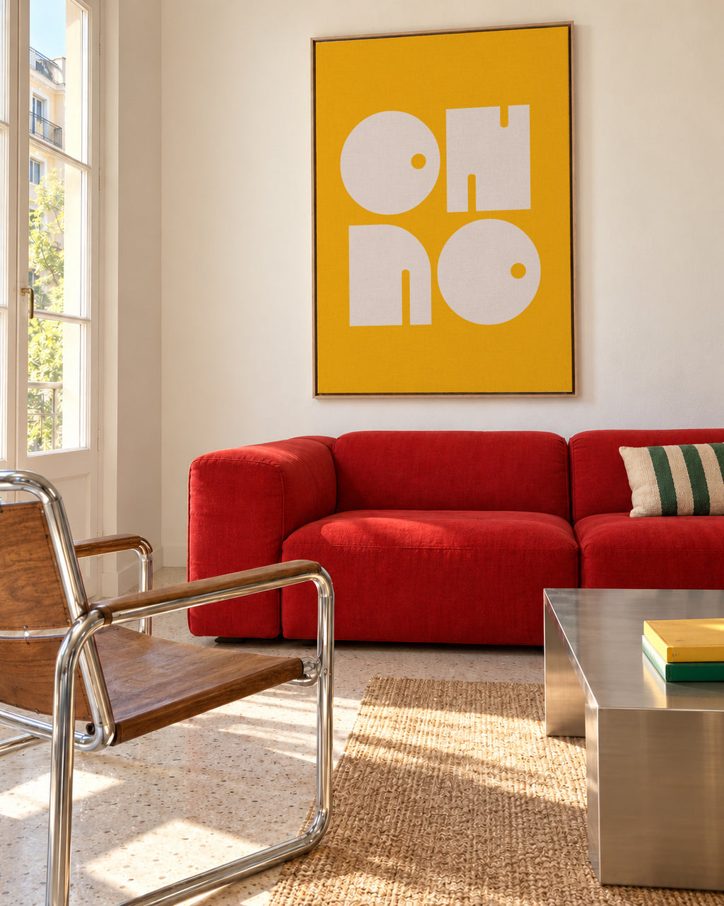 Bold Expression - Framed canvas in an interior