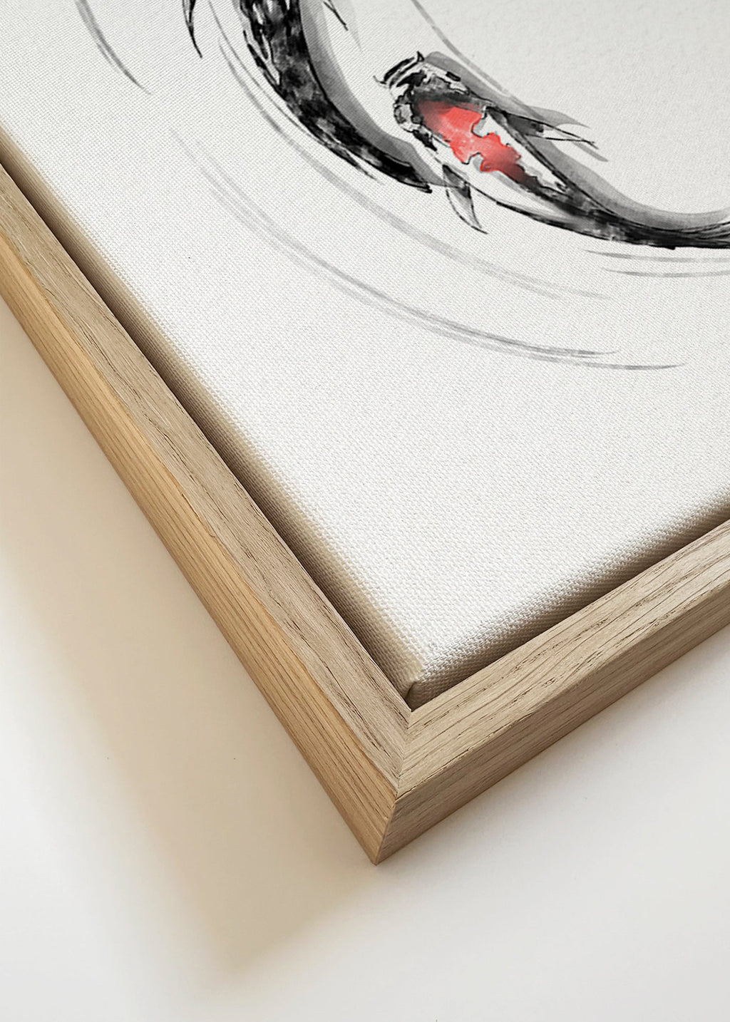 Ilustración koi japonesa minimalista – Canvas detail