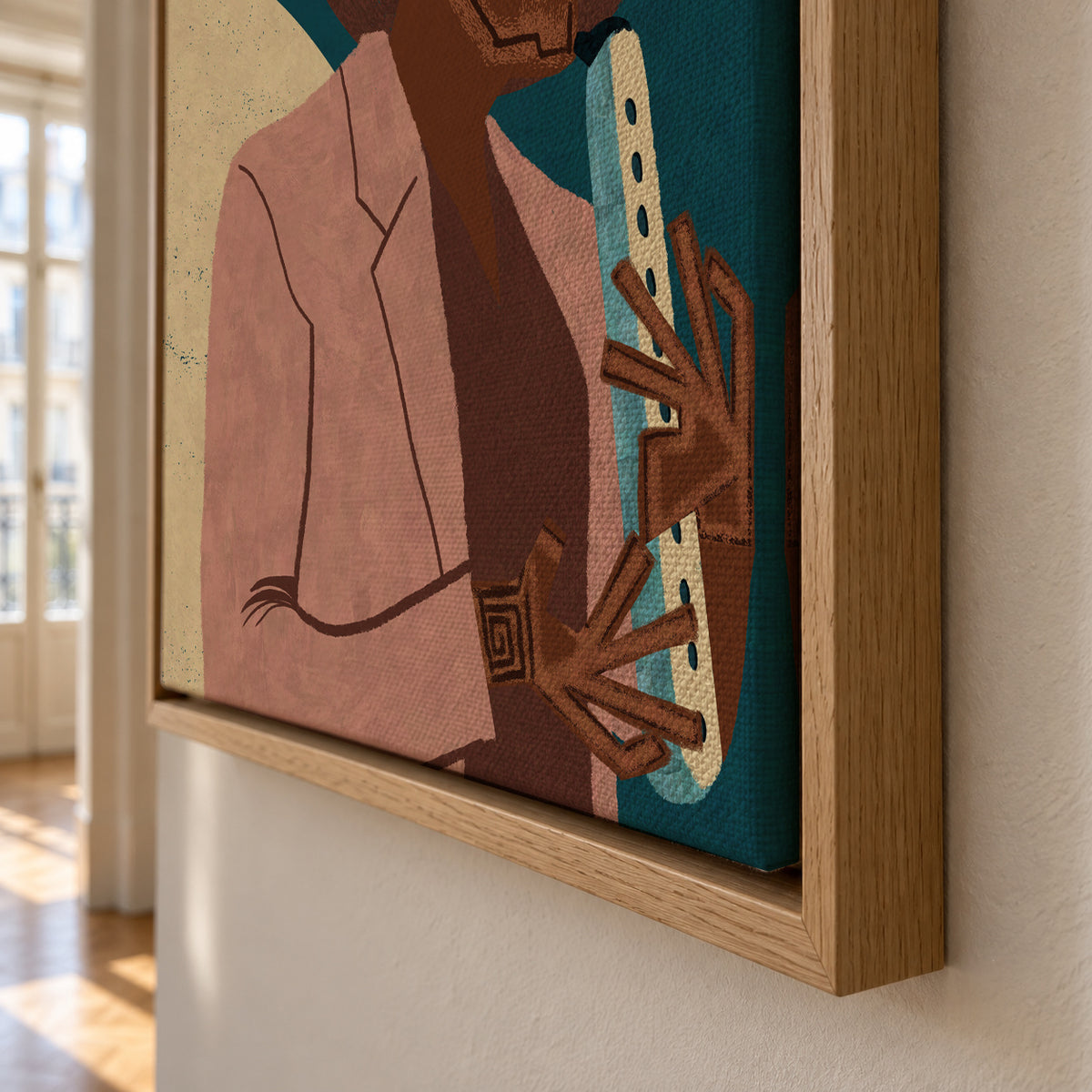 MUSICIAN GUY XIII - Framed canvas detail