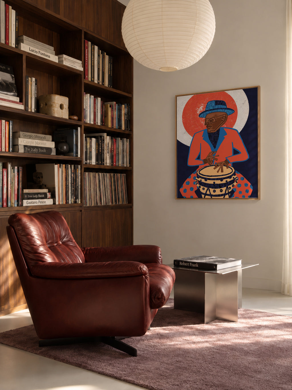 MUSICIAN GUY V - Framed canvas in an interior