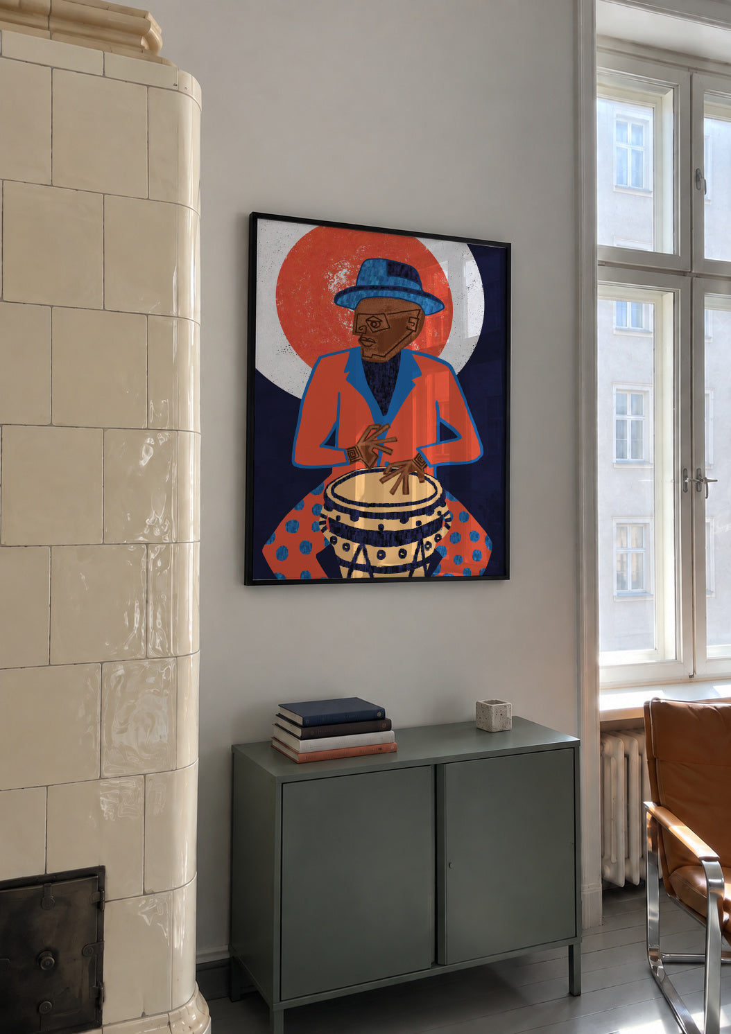MUSICIAN GUY V - Framed poster in an interior
