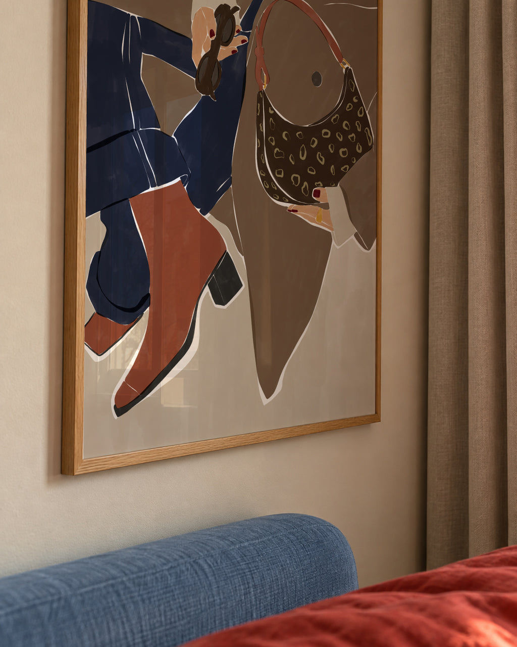 Fall Fashion Vibes Art Print By Ivy Green Illustrations - Framed poster detail