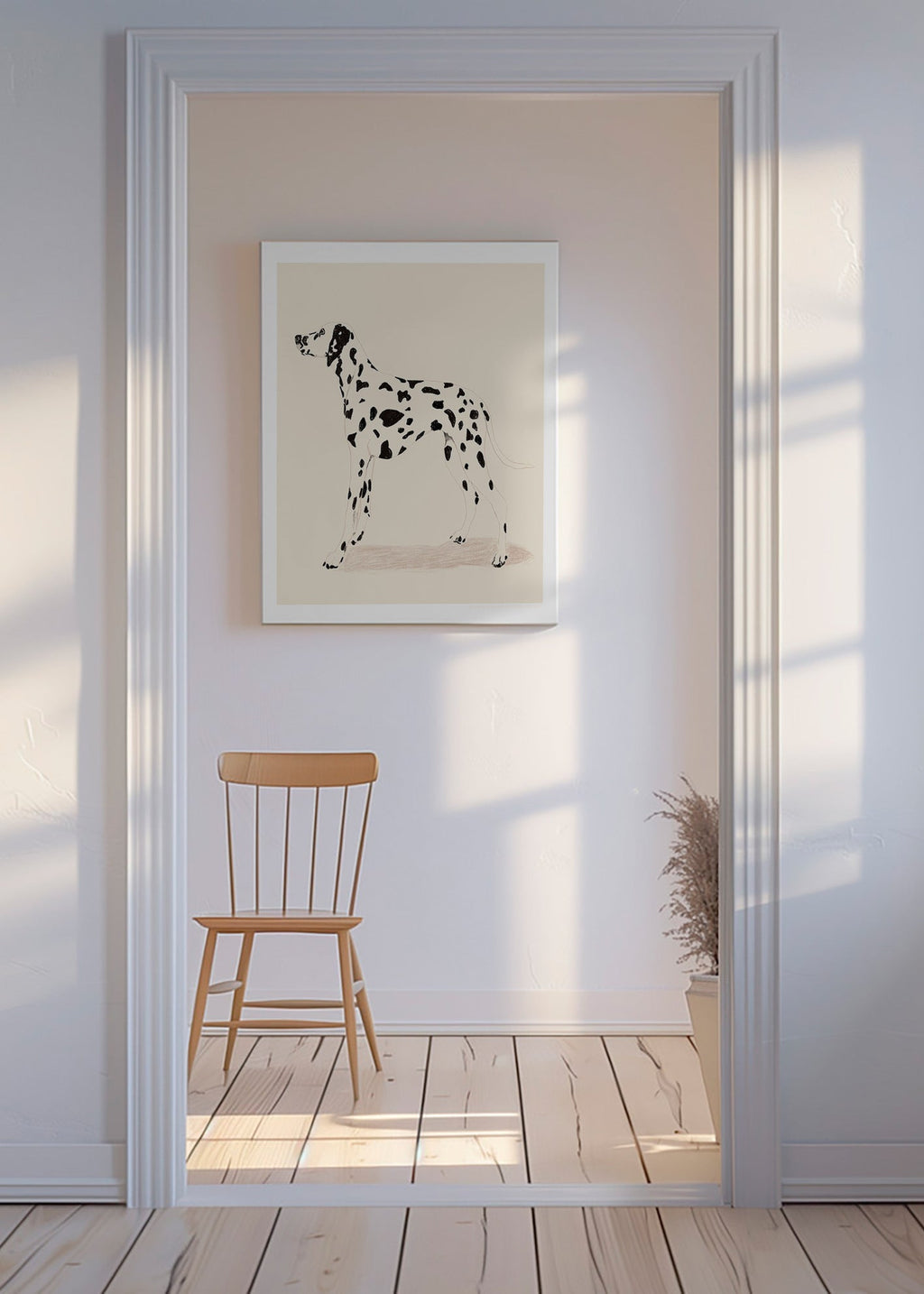 Cuadro dálmata ilustración minimal – Canvas