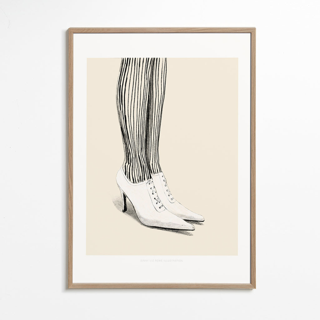 Ilustración botas rayadas vintage – Oak Frame