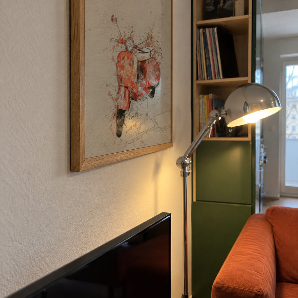 vespa - Framed poster detail