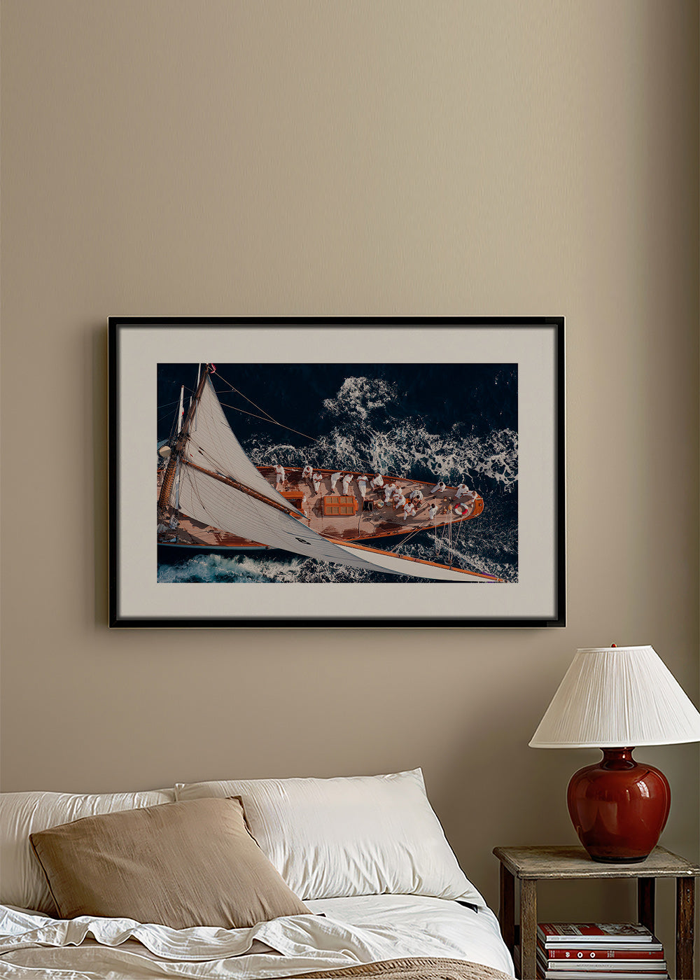 Fotografía aérea de velero en alta mar – Canvas2