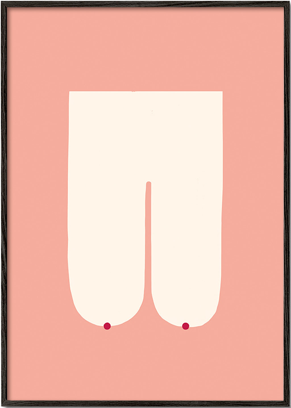 Ilustración femenina minimalista en rosa – Black Frame