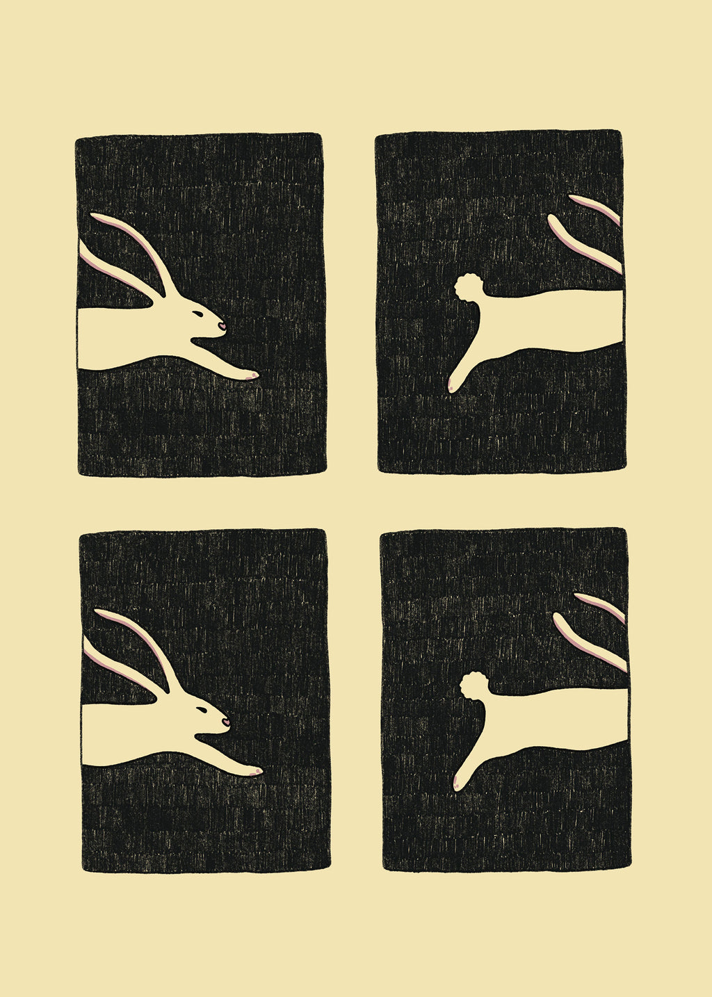 Infinitely Hopping Bunny - Unframed art print