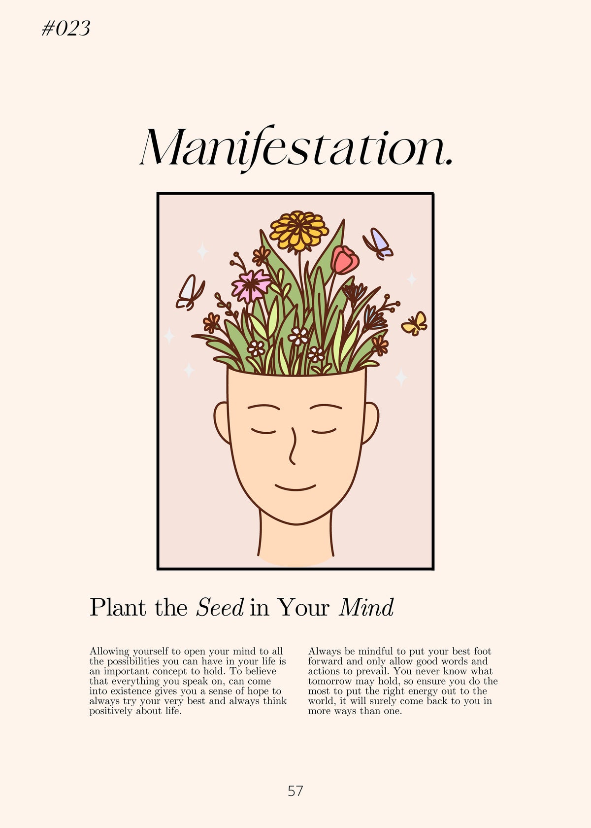 Manifestation with a serene figure - Unframed art print