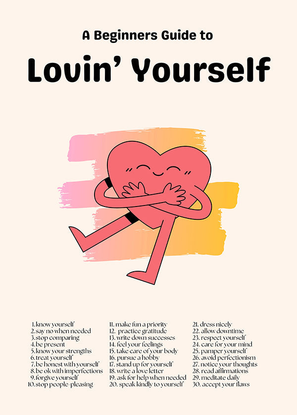 Ilustración: Corazón abrazándose con fondo pastel