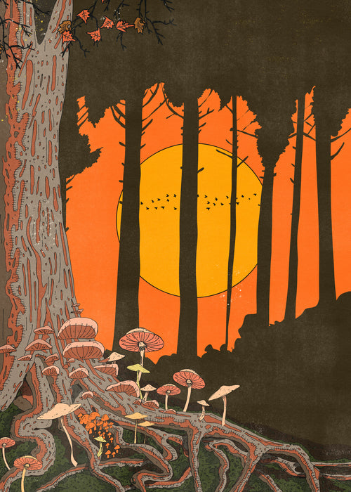 In the coolness of the evening - Unframed art print