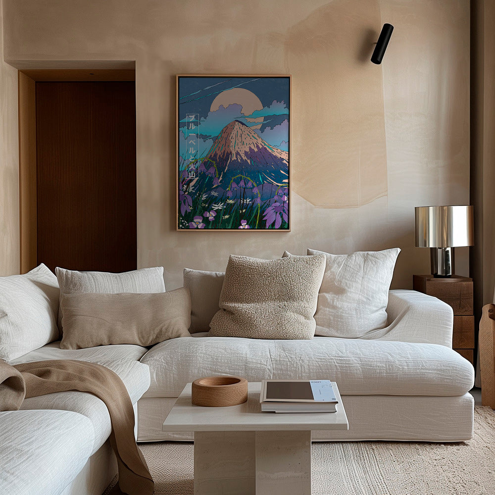 Cuadro de paisaje volcánico con campanillas – Canvas2