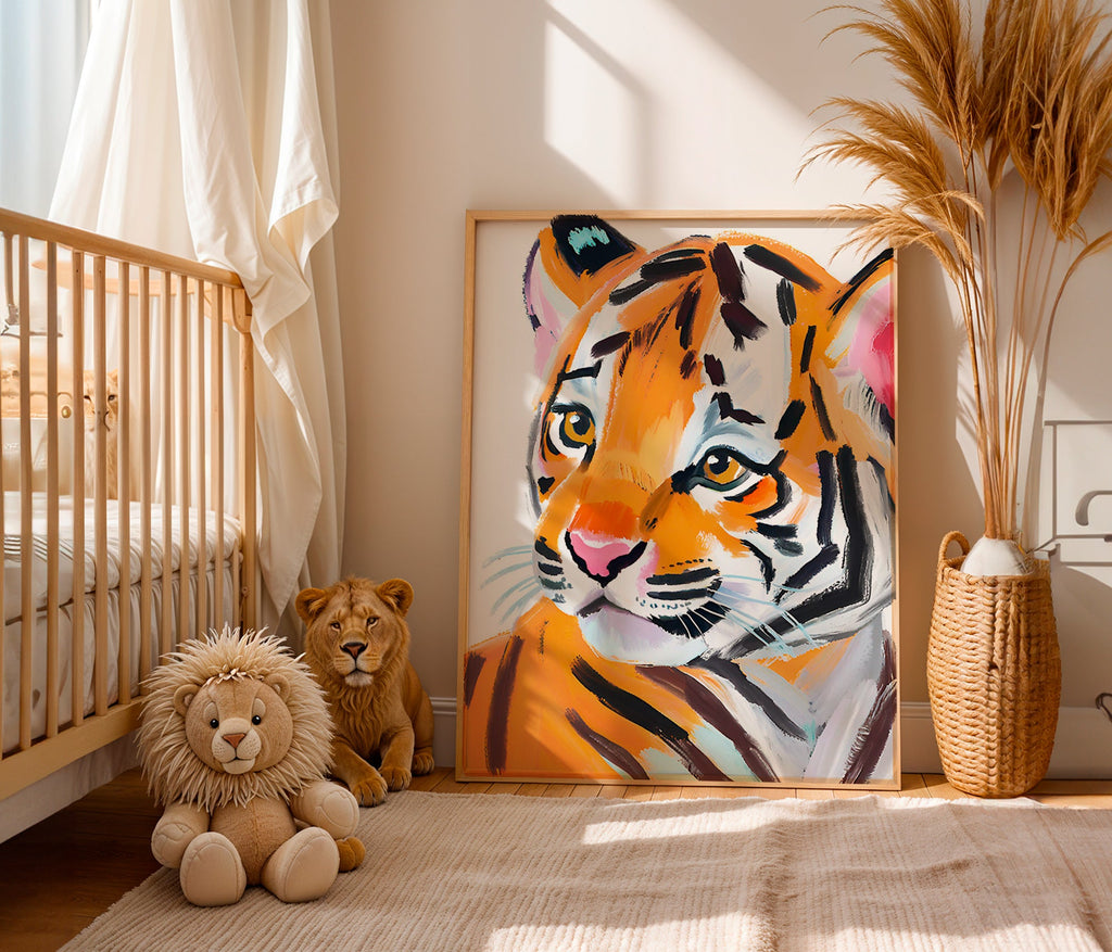 Cuadro tigre ilustrado en primer plano – Product1