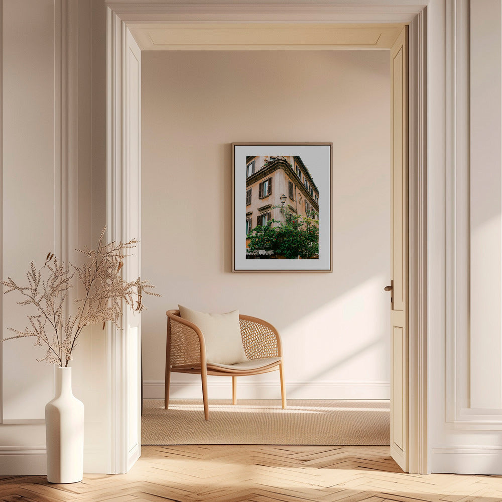 Cuadro de ciudades: esquina romana con vegetación – Canvas2