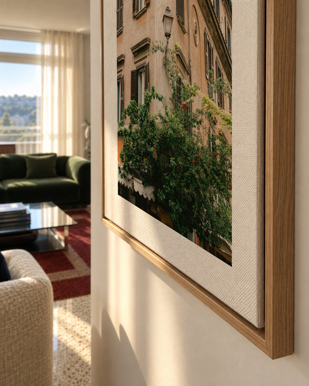 Botanical Trastevere Rome || - Framed canvas detail