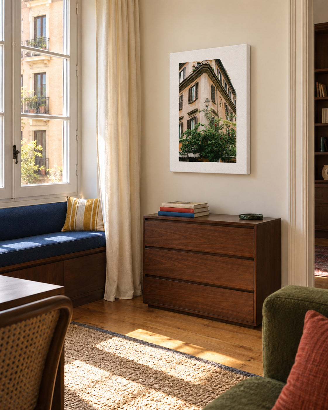 Botanical Trastevere Rome || - Unframed canvas in an interior