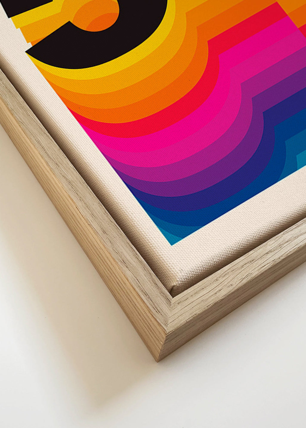 Cuadro vintage Studio 54 con ondas de color – Canvas detail