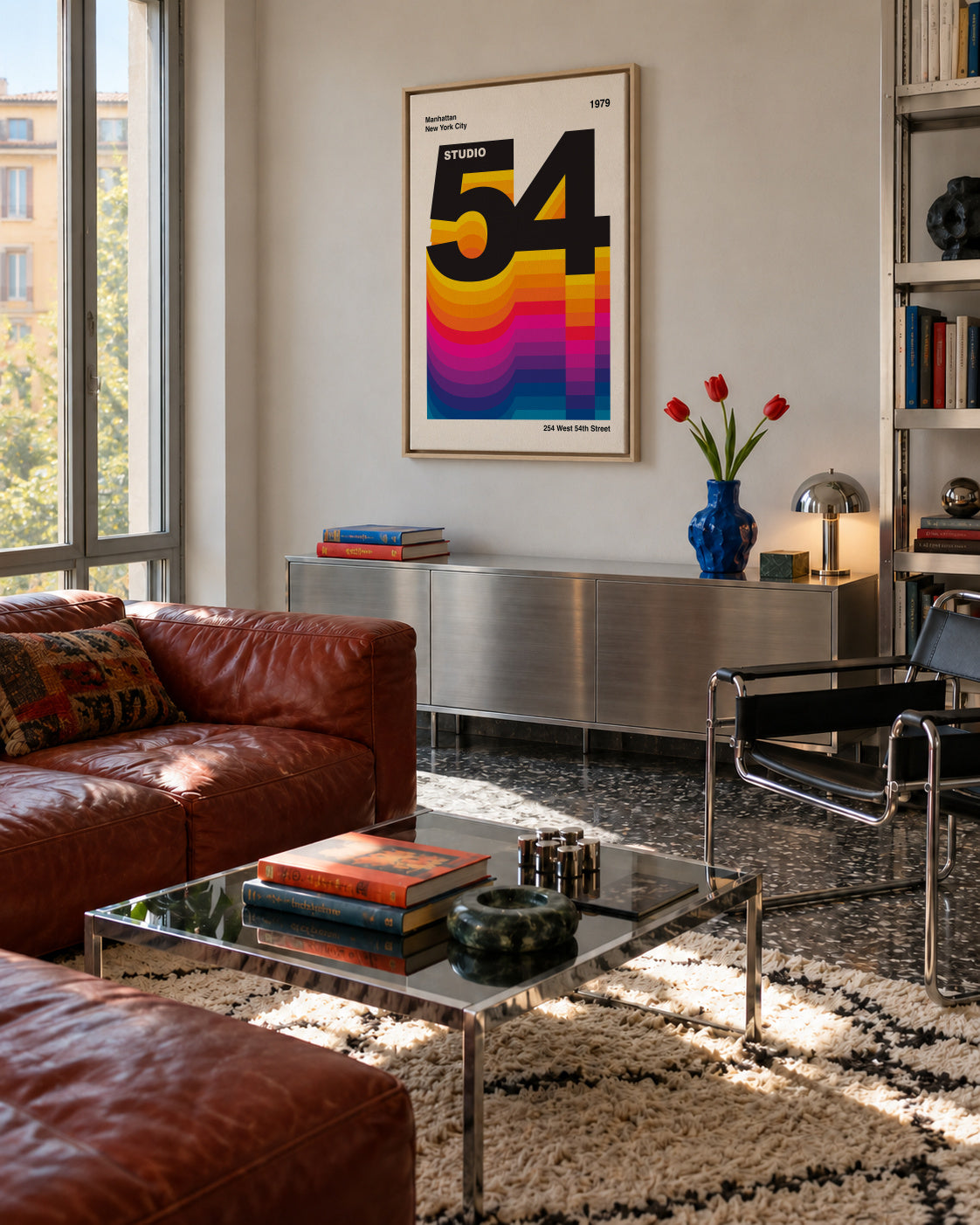 Studio 54 Retro Design - Framed canvas in an interior