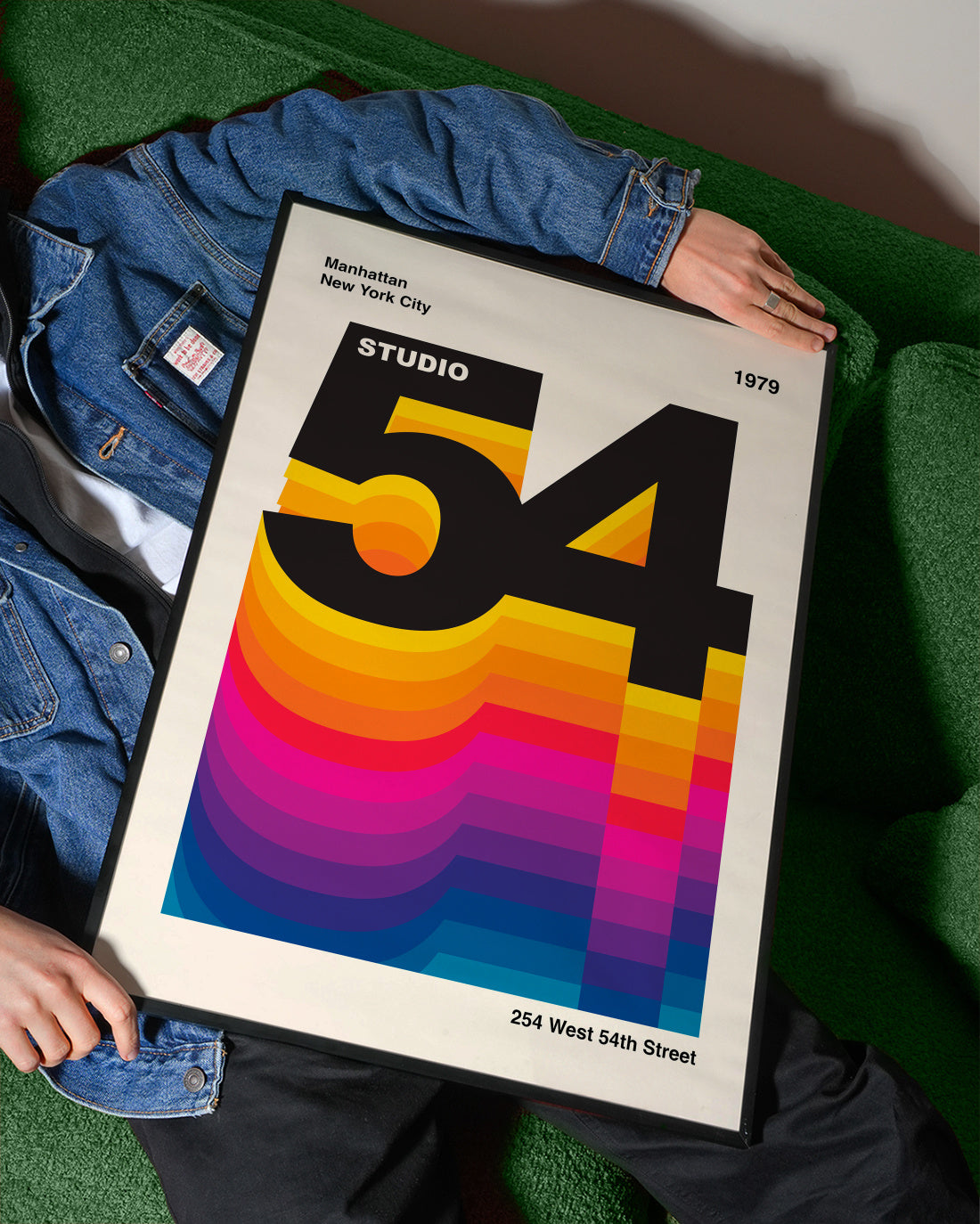 Studio 54 Retro Design - Framed poster detail