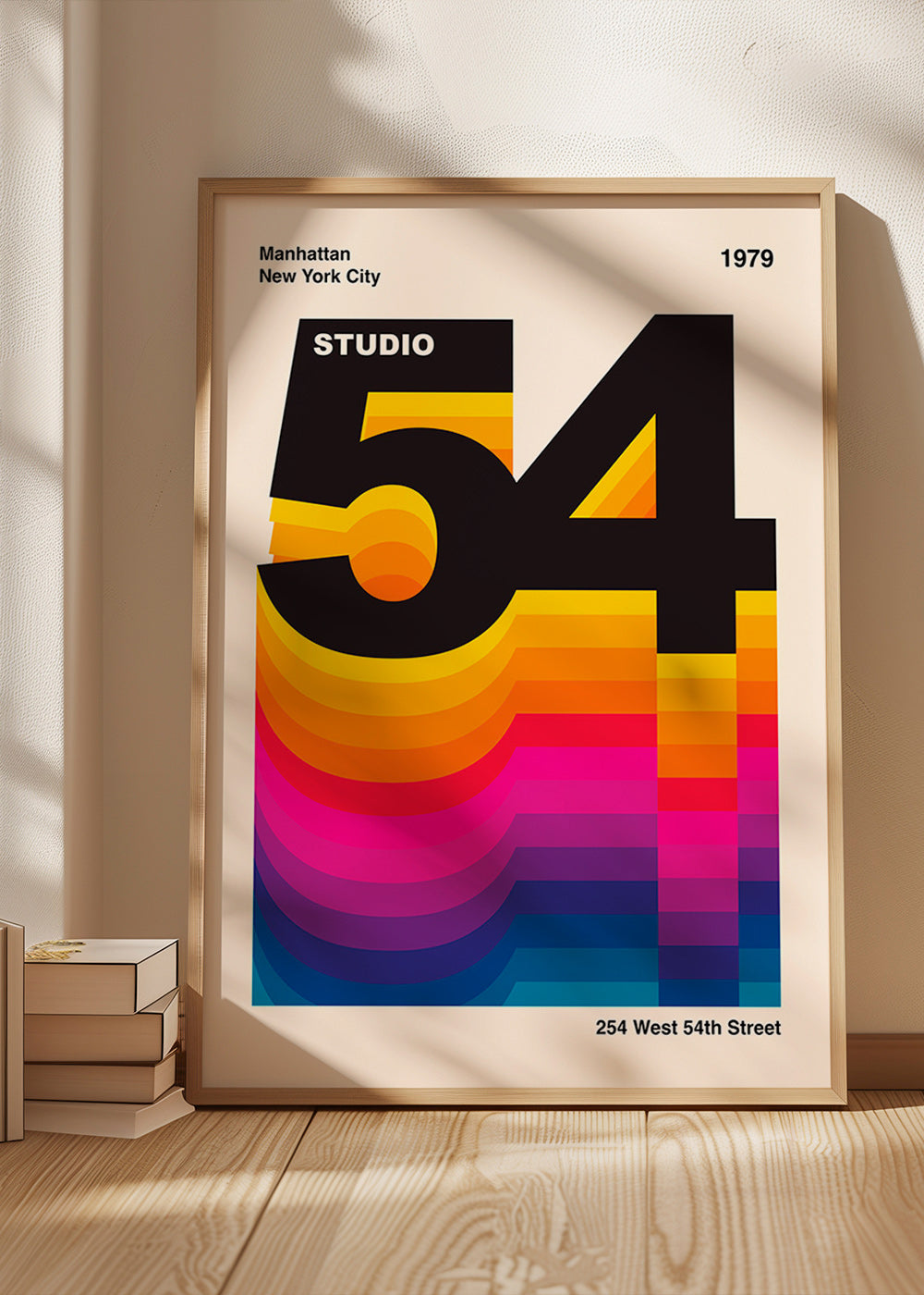 Cuadro vintage Studio 54 con ondas de color – Product3
