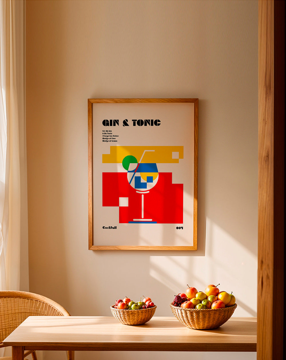 Cuadro de cocina Gin Tonic estilo Bauhaus – Product1