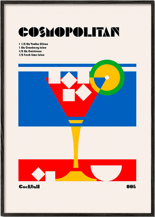 Cuadro de cocina Cosmopolitan geométrico – Black Frame